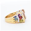 Image 3 : 18KYG Bellarri Citrine, Multigemstone & Natural Diamond Cocktail Ring, 7