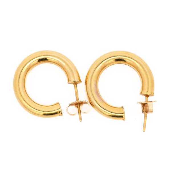 18KYG Tiffany & Co. Vintage Hoop Earrings