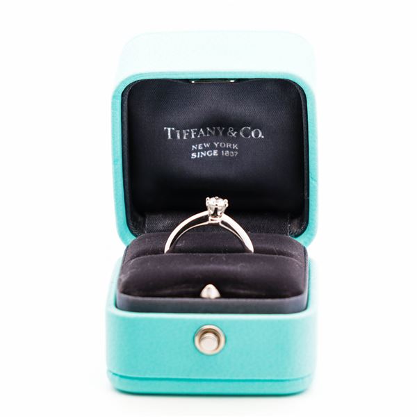 Tiffany & Company Platinum .34ct VS1-G Natural Diamond Solitaire Ring, 6