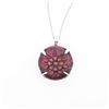 Image 1 : 18KWG Chromia Collection 126ct Natural Ruby & Diamond Enhancer Pendant w/18" Chain