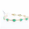 Image 3 : 14KYG 5.00ctw Natural Emerald & 2.00ctw Natural Diamond Bracelet 7.25"