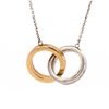 Image 1 : 18KYG/925 Tiffany & Co. Two-Tone Interlocking Circles Pendant Necklace