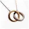 Image 5 : 18KYG/925 Tiffany & Co. Two-Tone Interlocking Circles Pendant Necklace