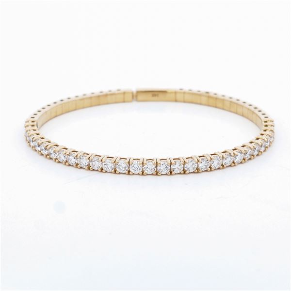 14KYG 3.60ctw Lab Grown Diamond Bangle Bracelet