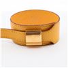 Image 2 : HermÃ¨s Epsom Leather Wrap Bracelet - Jaune with Gold Plated Tab