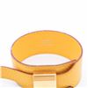 Image 3 : HermÃ¨s Epsom Leather Wrap Bracelet - Jaune with Gold Plated Tab