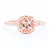 Image 1 : 14KRG 1.17ctw Morganite & Diamond Ring, Size 7