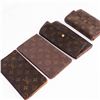 Image 1 : Lot of 4 Louis Vuitton Coated Canvas Monogram Wallets
