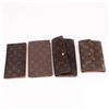 Image 2 : Lot of 4 Louis Vuitton Coated Canvas Monogram Wallets