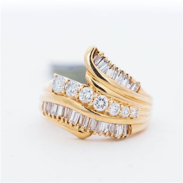 18K Yellow Gold Natural 1.20ctw Diamond Ring, 6