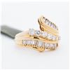 Image 2 : 18K Yellow Gold Natural 1.20ctw Diamond Ring, 6