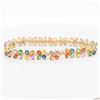Image 1 : 14KYG Effy 15.22ctw Multi-Color Sapphire & 0.26ctw Diamond Bracelet