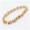 Image 3 : 14KYG Effy 15.22ctw Multi-Color Sapphire & 0.26ctw Diamond Bracelet