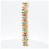 Image 4 : 14KYG Effy 15.22ctw Multi-Color Sapphire & 0.26ctw Diamond Bracelet
