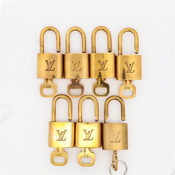 Lot of 7 Louis Vuitton Padlocks with Matching Keys