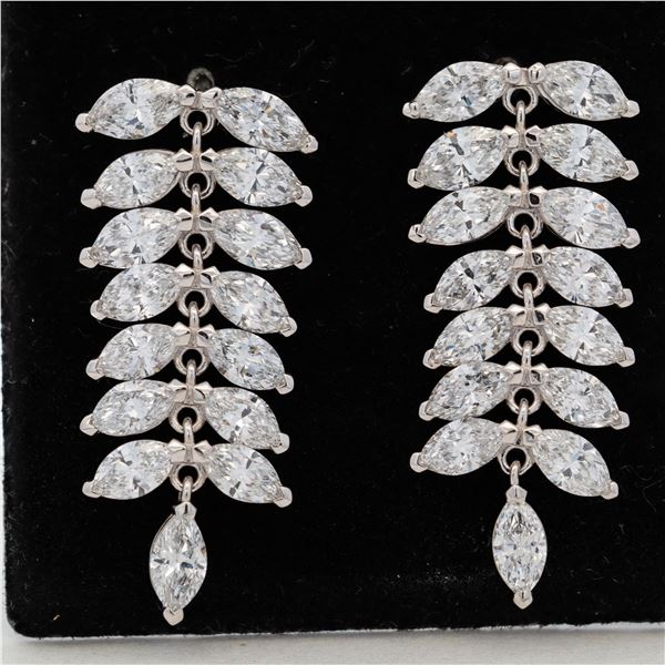 14KWG 4.75ctw Lab Grown Diamond Earrings