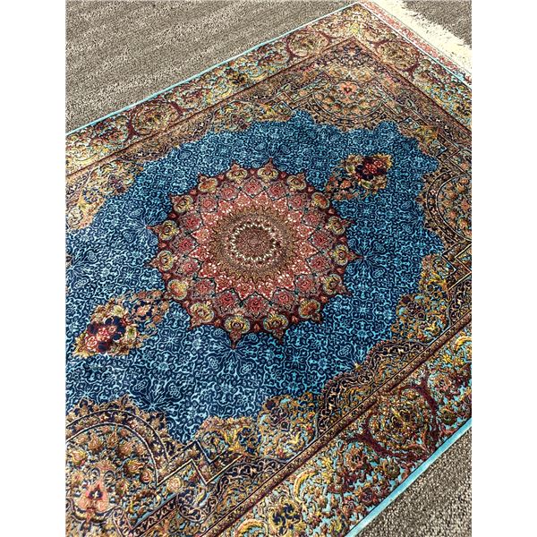 highest quality Persian silk Gohm carpet 5' x 3'2"