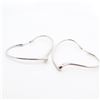 Image 3 : Tiffany & Co. Sterling Elsa Peretti â€œOpen Heartâ€ Hoop Earrings