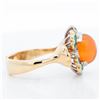 Image 3 : 18KYG 4.03ct Fire-Opal, Paraiba Tourmaline & Diamond Cluster Ring, 8