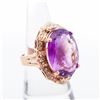 Image 2 : Incredible oval amethyst and diamond ring set in 14K rose gold