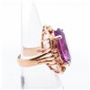 Image 3 : Incredible oval amethyst and diamond ring set in 14K rose gold