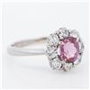 Image 3 : Pt950 1.20ct Spinel & 0.82ctw Diamond Cluster Ring, 6.75 w/Report