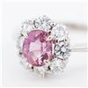 Image 6 : Pt950 1.20ct Spinel & 0.82ctw Diamond Cluster Ring, 6.75 w/Report