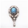 Image 4 : Lot of 2 Georg Jensen Pendants: 311C Dewdrop Rock Crystal, 1997 Labradorite Pendant