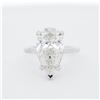 Image 1 : 14KWG 5.33ct Lab Grown Pear Cut Diamond Ring, 7