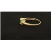 Image 2 : APPROX 14K LADIES RING SET WITH EMERALD AND DIAMONDS (2.5G)