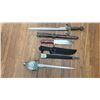 Image 1 : TWO SMALL SWORDS AND LARGE KNIFE ALL WITH SCABBARDS