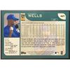 Image 2 : 2001 TOPPS VERNON WELLS ROOKIE CARD