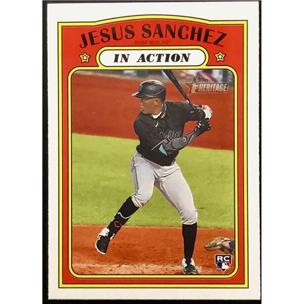 2021 TOPPS HERITAGE JESUS SANCHEZ ROOKIE CARD