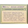 Image 2 : 1982 TOPPS REGGIE JACKSON (HOF)