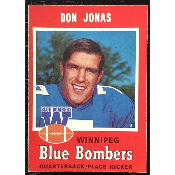 1971 O-PEE-CHEE CFL DON JONAS (HOF)