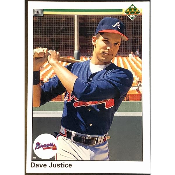1990 UPPER DECK DAVE JUSTICE ROOKIE CARD