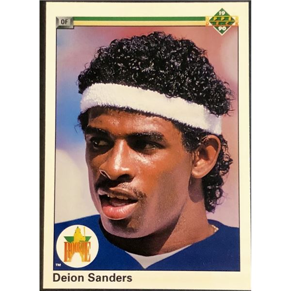 1990 UPPER DECK DEION SANDERS ROOKIE CARD
