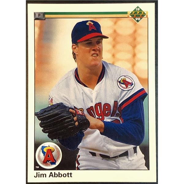 1990 UPPER DECK JIM ABBOTT ROOKIE CARD