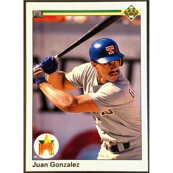 1990 UPPER DECK JUAN GONZALEZ ROOKIE CARD