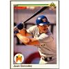 Image 1 : 1990 UPPER DECK JUAN GONZALEZ ROOKIE CARD