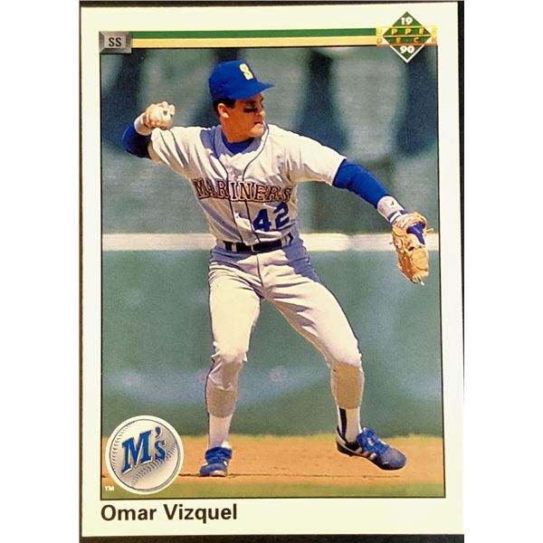 1990 UPPER DECK OMAR VIZQUEL ROOKIE CARD