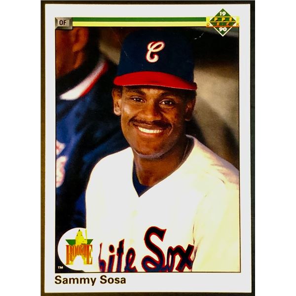 1990 UPPER DECK SAMMY SOSA ROOKIE CARD