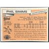 Image 2 : 1981 TOPPS PHIL SIMMS