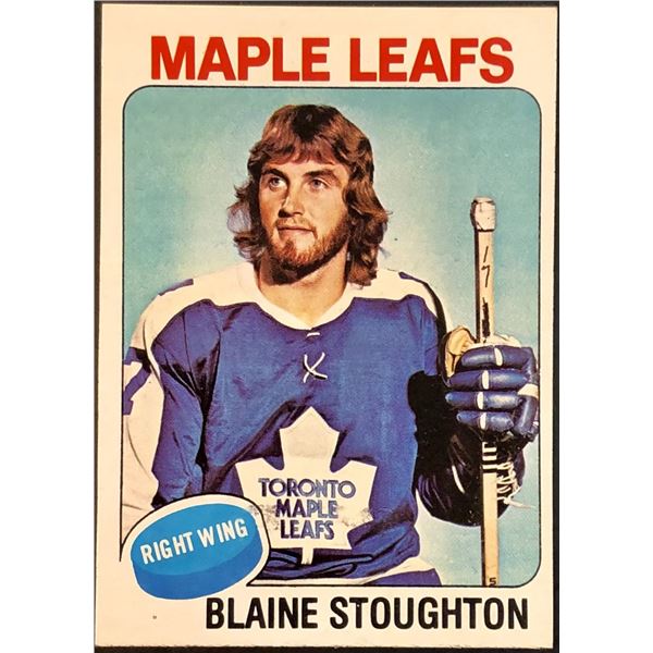 1975-76 NHL TOPPS BLAINE STOUGHTON ROOKIE CARD
