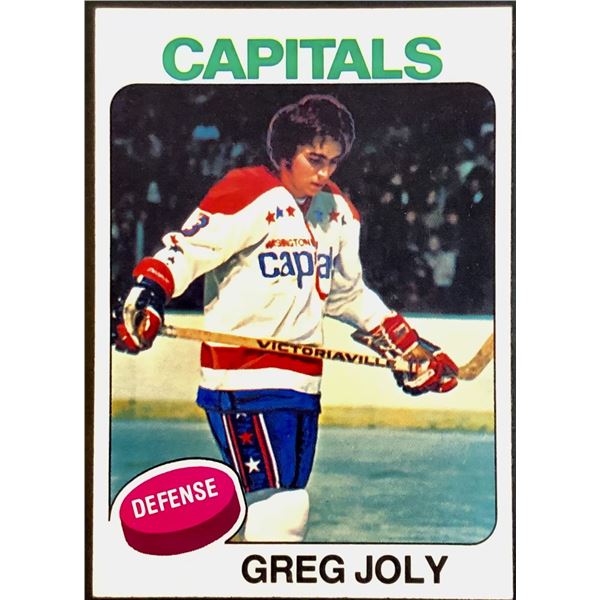 1975-76 NHL TOPPS GREG JOLY ROOKIE CARD