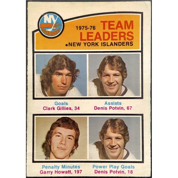 1976-77 NHL O-PEE-CHEE DENIS POTVIN / CLARK GILLIES (HOF)
