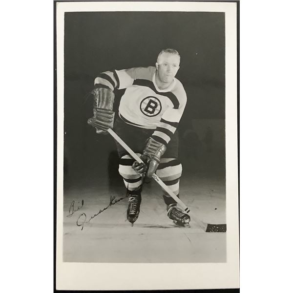 1955 BOSTON BRUINS POSTCARD - BILL QUACKENBUSH (HOF)