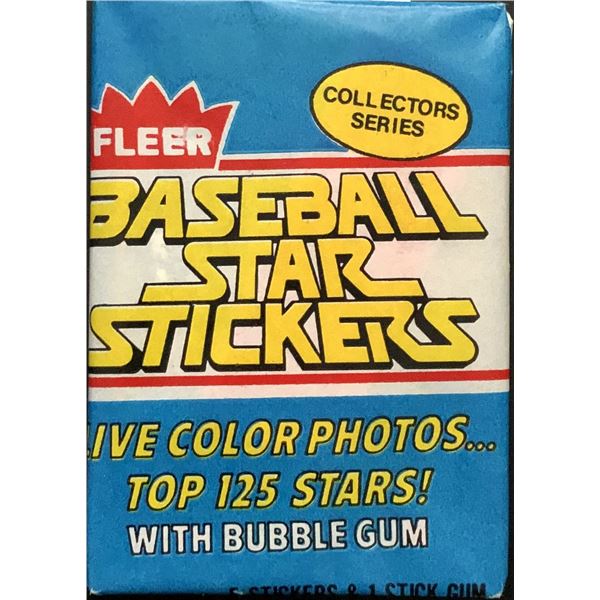 1981 FLEER STAR STICKERS BASEBALL WAX PACK