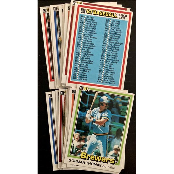 1981 DONRUSS BASEBALL COLLECTION (25)