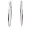 Image 1 : 14K White Gold 2.25" Italian Hoops